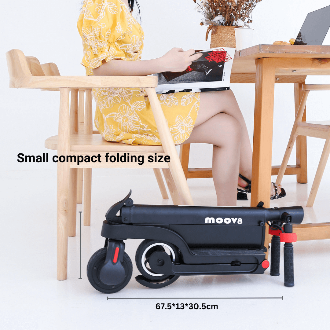 Moov8 X6 Folding eScooter – Ultra-Light Design That Fits in a Backpack with Free Backpack